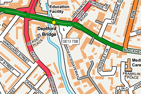 SE13 7SB map - OS OpenMap – Local (Ordnance Survey) SE13 7SB map - OS OpenMap – Local (Ordnance Survey)