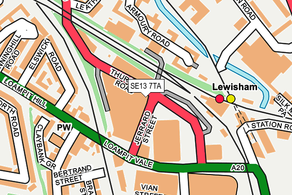 SE13 7TA map - OS OpenMap – Local (Ordnance Survey) SE13 7TA map - OS OpenMap – Local (Ordnance Survey)