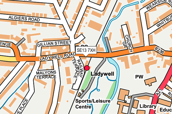 SE13 7XH map - OS OpenMap – Local (Ordnance Survey) SE13 7XH map - OS OpenMap – Local (Ordnance Survey)