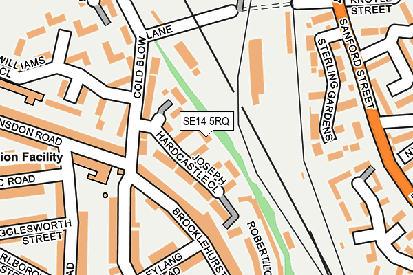 SE14 5RQ map - OS OpenMap – Local (Ordnance Survey) SE14 5RQ map - OS OpenMap – Local (Ordnance Survey)