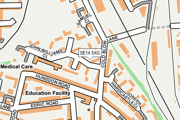 SE14 5XG map - OS OpenMap – Local (Ordnance Survey) SE14 5XG map - OS OpenMap – Local (Ordnance Survey)