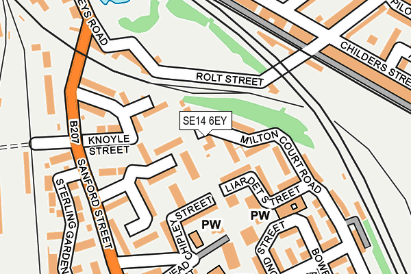 SE14 6EY map - OS OpenMap – Local (Ordnance Survey) SE14 6EY map - OS OpenMap – Local (Ordnance Survey)