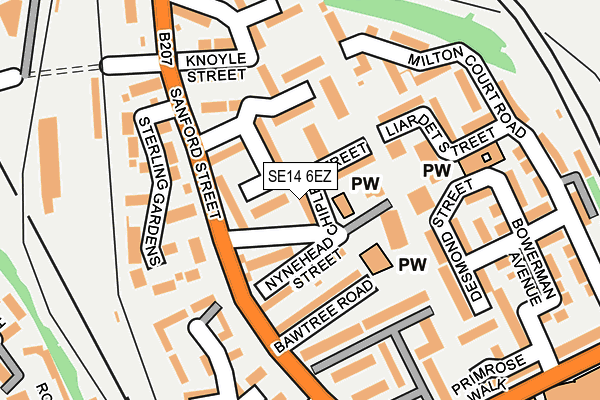 SE14 6EZ map - OS OpenMap – Local (Ordnance Survey) SE14 6EZ map - OS OpenMap – Local (Ordnance Survey)