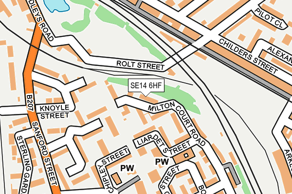 SE14 6HF map - OS OpenMap – Local (Ordnance Survey) SE14 6HF map - OS OpenMap – Local (Ordnance Survey)