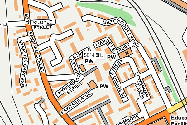 SE14 6HJ map - OS OpenMap – Local (Ordnance Survey) SE14 6HJ map - OS OpenMap – Local (Ordnance Survey)