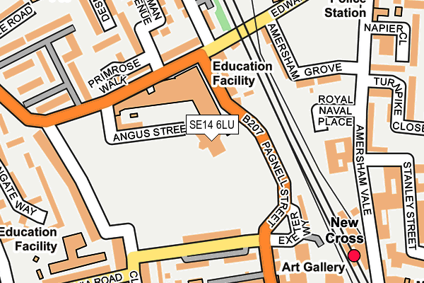 SE14 6LU map - OS OpenMap – Local (Ordnance Survey)