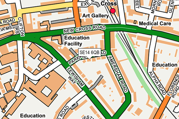 SE14 6QB map - OS OpenMap – Local (Ordnance Survey) SE14 6QB map - OS OpenMap – Local (Ordnance Survey)