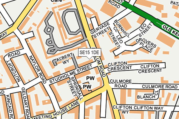 SE15 1DE map - OS OpenMap – Local (Ordnance Survey) SE15 1DE map - OS OpenMap – Local (Ordnance Survey)
