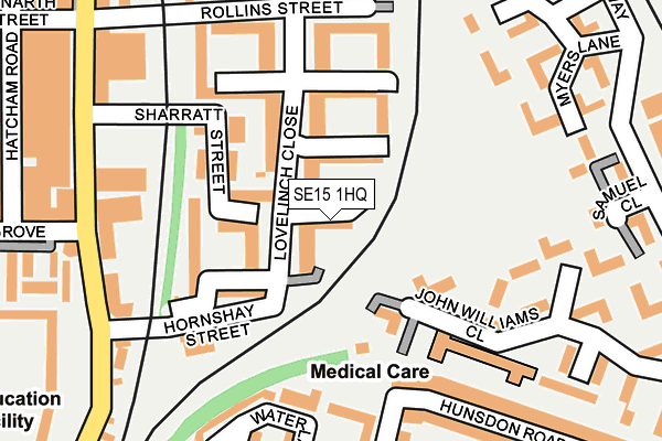SE15 1HQ map - OS OpenMap – Local (Ordnance Survey) SE15 1HQ map - OS OpenMap – Local (Ordnance Survey)