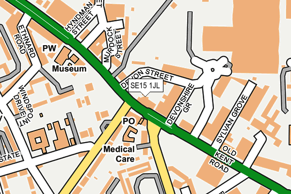 SE15 1JL map - OS OpenMap – Local (Ordnance Survey) SE15 1JL map - OS OpenMap – Local (Ordnance Survey)