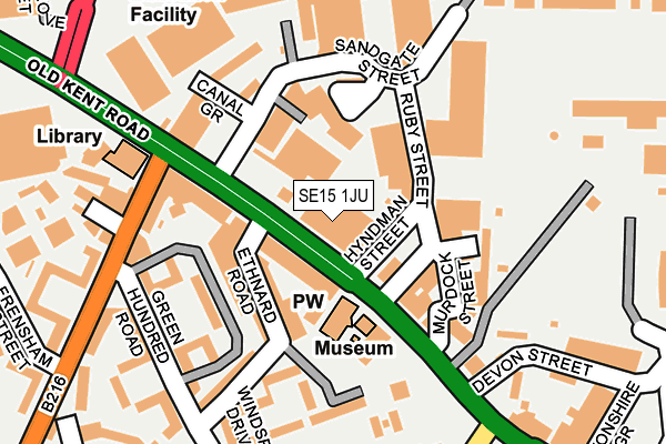 SE15 1JU map - OS OpenMap – Local (Ordnance Survey) SE15 1JU map - OS OpenMap – Local (Ordnance Survey)