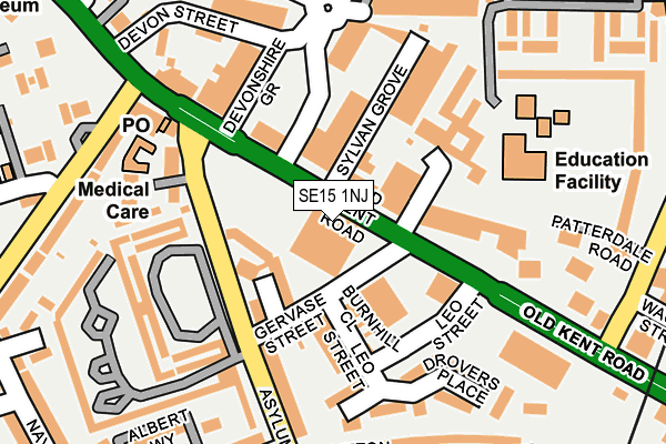 SE15 1NJ map - OS OpenMap – Local (Ordnance Survey) SE15 1NJ map - OS OpenMap – Local (Ordnance Survey)