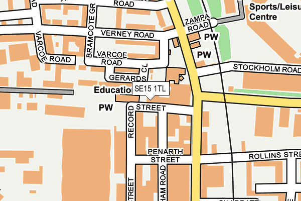SE15 1TL map - OS OpenMap – Local (Ordnance Survey) SE15 1TL map - OS OpenMap – Local (Ordnance Survey)