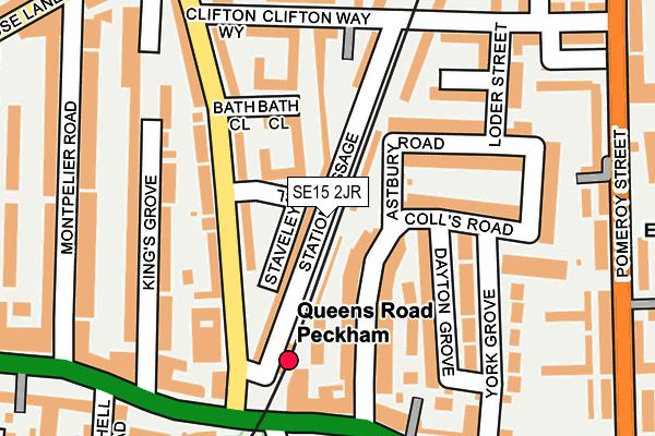 SE15 2JR map - OS OpenMap – Local (Ordnance Survey) SE15 2JR map - OS OpenMap – Local (Ordnance Survey)
