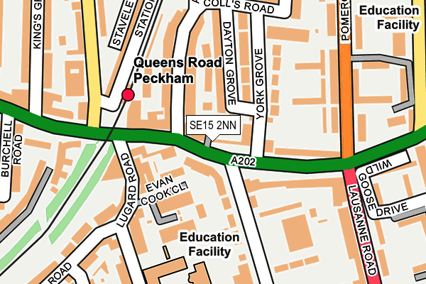 SE15 2NN map - OS OpenMap – Local (Ordnance Survey) SE15 2NN map - OS OpenMap – Local (Ordnance Survey)