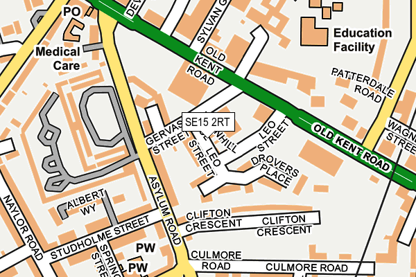 SE15 2RT map - OS OpenMap – Local (Ordnance Survey) SE15 2RT map - OS OpenMap – Local (Ordnance Survey)