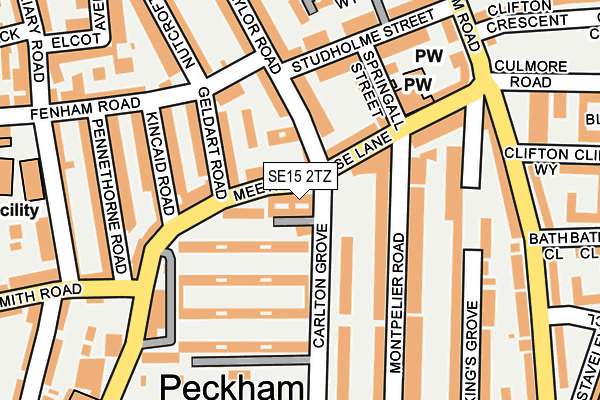 SE15 2TZ map - OS OpenMap – Local (Ordnance Survey) SE15 2TZ map - OS OpenMap – Local (Ordnance Survey)