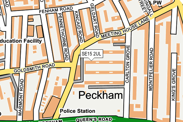 SE15 2UL map - OS OpenMap – Local (Ordnance Survey) SE15 2UL map - OS OpenMap – Local (Ordnance Survey)