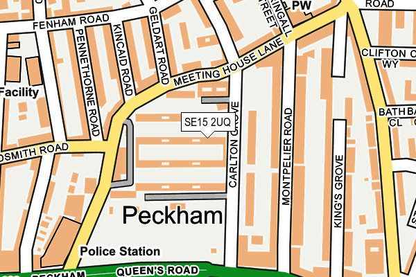 SE15 2UQ map - OS OpenMap – Local (Ordnance Survey)