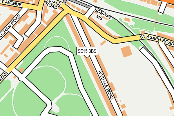 SE15 3BS map - OS OpenMap – Local (Ordnance Survey) SE15 3BS map - OS OpenMap – Local (Ordnance Survey)