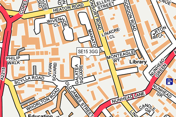 SE15 3GG map - OS OpenMap – Local (Ordnance Survey) SE15 3GG map - OS OpenMap – Local (Ordnance Survey)