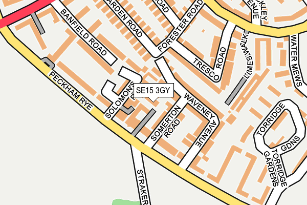 SE15 3GY map - OS OpenMap – Local (Ordnance Survey) SE15 3GY map - OS OpenMap – Local (Ordnance Survey)