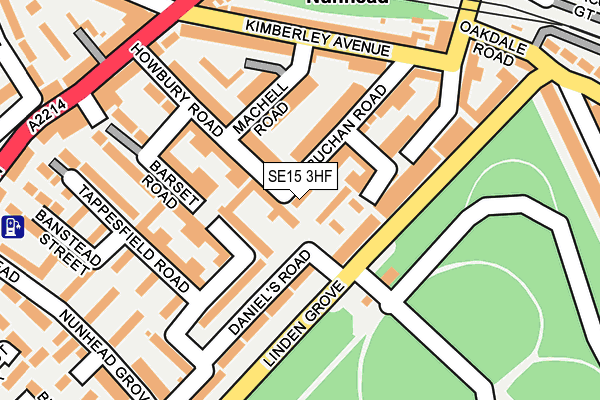SE15 3HF map - OS OpenMap – Local (Ordnance Survey) SE15 3HF map - OS OpenMap – Local (Ordnance Survey)