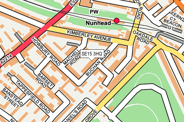 SE15 3HQ map - OS OpenMap – Local (Ordnance Survey) SE15 3HQ map - OS OpenMap – Local (Ordnance Survey)
