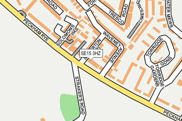SE15 3HZ map - OS OpenMap – Local (Ordnance Survey) SE15 3HZ map - OS OpenMap – Local (Ordnance Survey)