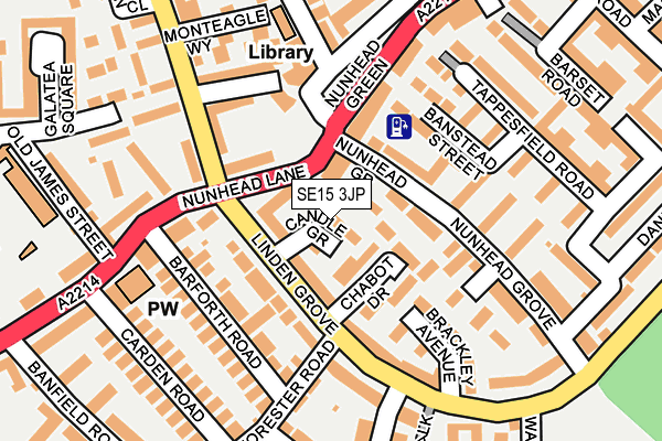 SE15 3JP map - OS OpenMap – Local (Ordnance Survey) SE15 3JP map - OS OpenMap – Local (Ordnance Survey)