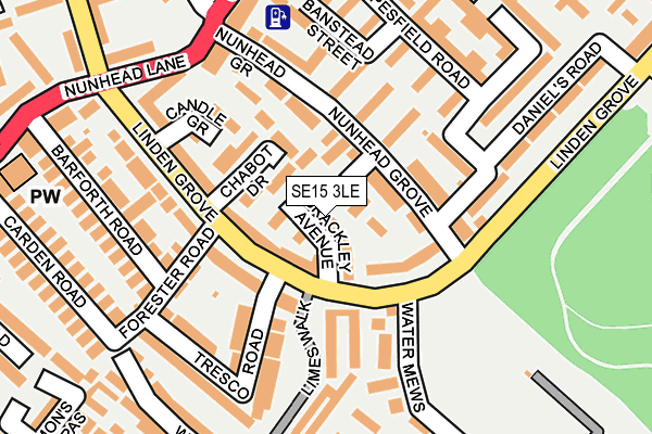 SE15 3LE map - OS OpenMap – Local (Ordnance Survey) SE15 3LE map - OS OpenMap – Local (Ordnance Survey)