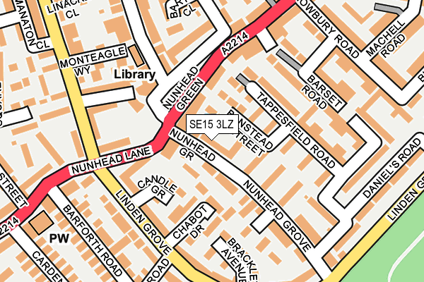 SE15 3LZ map - OS OpenMap – Local (Ordnance Survey) SE15 3LZ map - OS OpenMap – Local (Ordnance Survey)