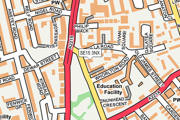 SE15 3NX map - OS OpenMap – Local (Ordnance Survey) SE15 3NX map - OS OpenMap – Local (Ordnance Survey)