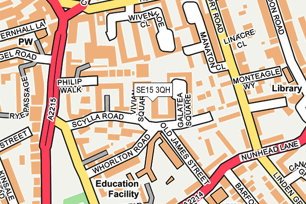SE15 3QH map - OS OpenMap – Local (Ordnance Survey) SE15 3QH map - OS OpenMap – Local (Ordnance Survey)