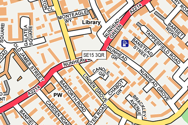 SE15 3QR map - OS OpenMap – Local (Ordnance Survey) SE15 3QR map - OS OpenMap – Local (Ordnance Survey)