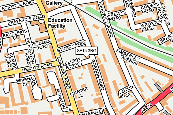 SE15 3RG map - OS OpenMap – Local (Ordnance Survey) SE15 3RG map - OS OpenMap – Local (Ordnance Survey)