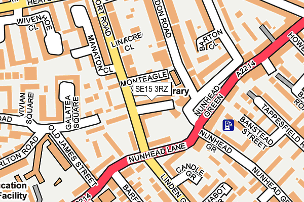 SE15 3RZ map - OS OpenMap – Local (Ordnance Survey) SE15 3RZ map - OS OpenMap – Local (Ordnance Survey)