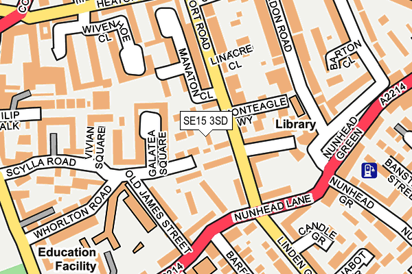 SE15 3SD map - OS OpenMap – Local (Ordnance Survey) SE15 3SD map - OS OpenMap – Local (Ordnance Survey)