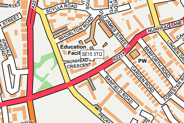 SE15 3TQ map - OS OpenMap – Local (Ordnance Survey) SE15 3TQ map - OS OpenMap – Local (Ordnance Survey)