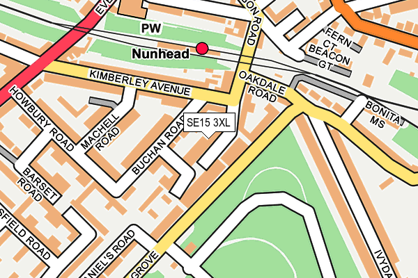 SE15 3XL map - OS OpenMap – Local (Ordnance Survey) SE15 3XL map - OS OpenMap – Local (Ordnance Survey)