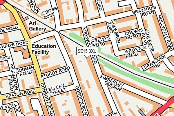 SE15 3XU map - OS OpenMap – Local (Ordnance Survey) SE15 3XU map - OS OpenMap – Local (Ordnance Survey)