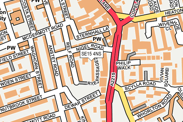 SE15 4NS map - OS OpenMap – Local (Ordnance Survey) SE15 4NS map - OS OpenMap – Local (Ordnance Survey)