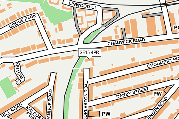 SE15 4PR map - OS OpenMap – Local (Ordnance Survey) SE15 4PR map - OS OpenMap – Local (Ordnance Survey)