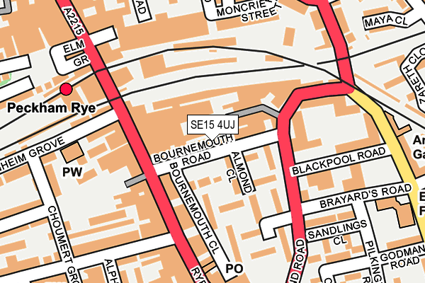 SE15 4UJ map - OS OpenMap – Local (Ordnance Survey) SE15 4UJ map - OS OpenMap – Local (Ordnance Survey)