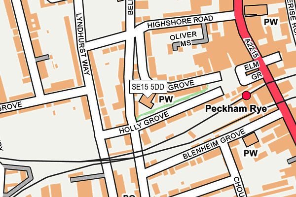 SE15 5DD map - OS OpenMap – Local (Ordnance Survey) SE15 5DD map - OS OpenMap – Local (Ordnance Survey)