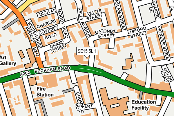 SE15 5LH map - OS OpenMap – Local (Ordnance Survey) SE15 5LH map - OS OpenMap – Local (Ordnance Survey)