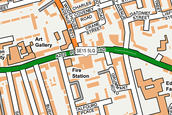 SE15 5LQ map - OS OpenMap – Local (Ordnance Survey) SE15 5LQ map - OS OpenMap – Local (Ordnance Survey)