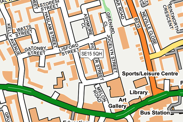 SE15 5QH map - OS OpenMap – Local (Ordnance Survey) SE15 5QH map - OS OpenMap – Local (Ordnance Survey)