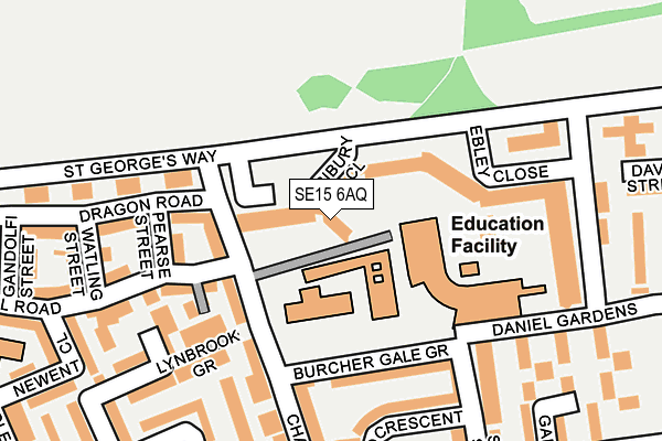 SE15 6AQ map - OS OpenMap – Local (Ordnance Survey) SE15 6AQ map - OS OpenMap – Local (Ordnance Survey)
