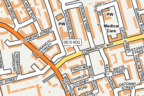 SE15 6DQ map - OS OpenMap – Local (Ordnance Survey) SE15 6DQ map - OS OpenMap – Local (Ordnance Survey)